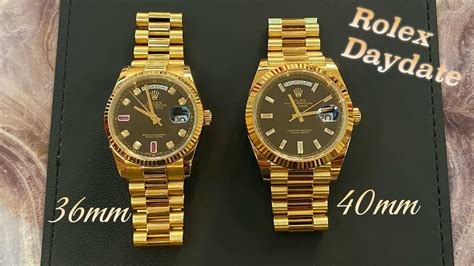 rolex guide men 36 vs 40|rolex 40mm day date review.